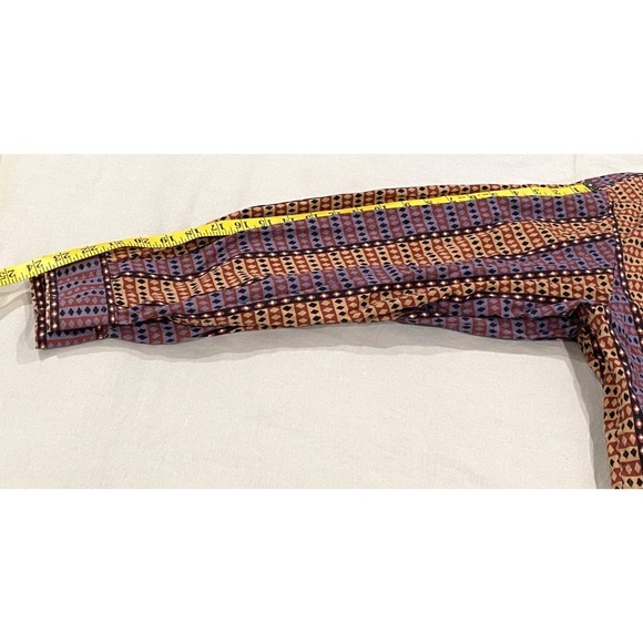 Tommy Hilfiger Men's L Western Diamond Pattern Button Down Shirt Vintage 90s - Picture 7 of 7